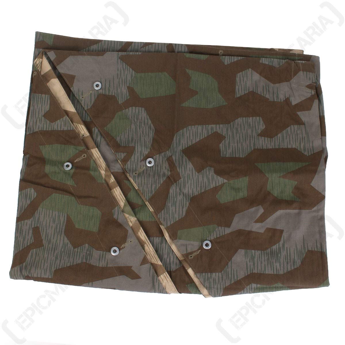 Mil-Tec Splinter Camo Tent poles shown for quick shelter setup