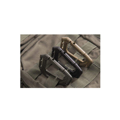Mil-Tec Tactical MOLLE Carabiner in-use demonstrates lightweight, practical gear organization.