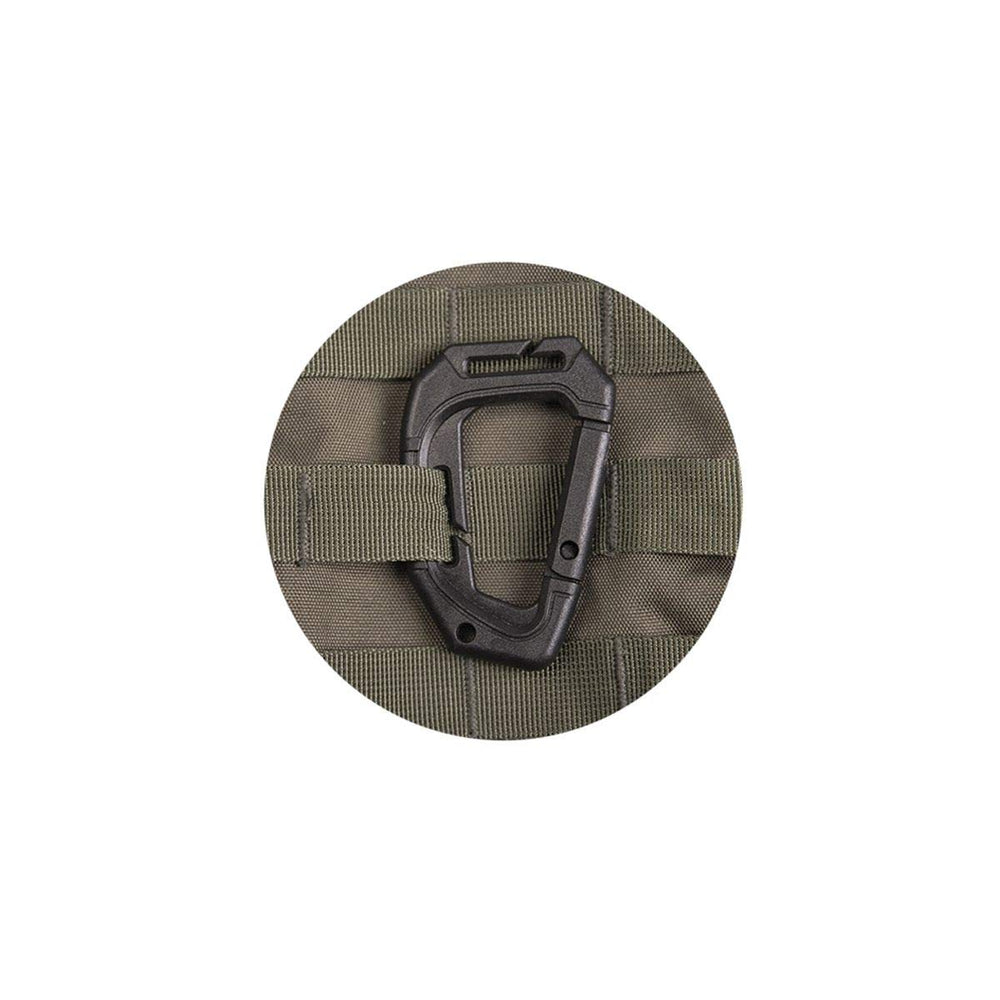 Mil-Tec Tactical MOLLE Carabiner side view shows dual MOLLE slots for secure mounting.