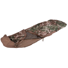 Mil-Tec trilaminate sleeping bag cover maintains comfort with breathable fabric.