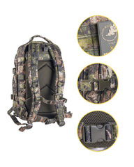 Mil-Tec unisex assault pack back view emphasizes padded straps for comfortable all-day wear.