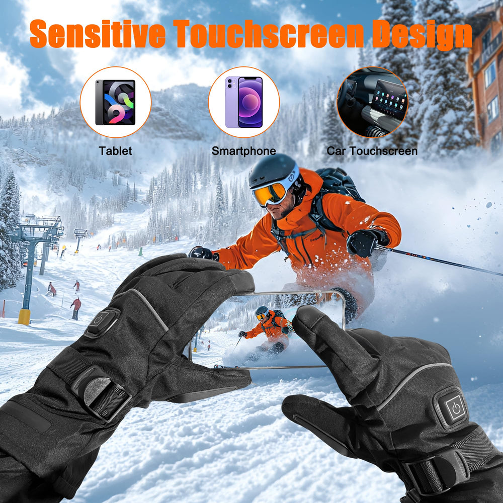 MILBOPAX heated gloves reflective-strips boost visibility in low light