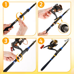 Milerong fishing tackles and lures set offers varied options for beginners.