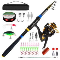 Milerong kids fishing pole set with ambidextrous design for both hands.