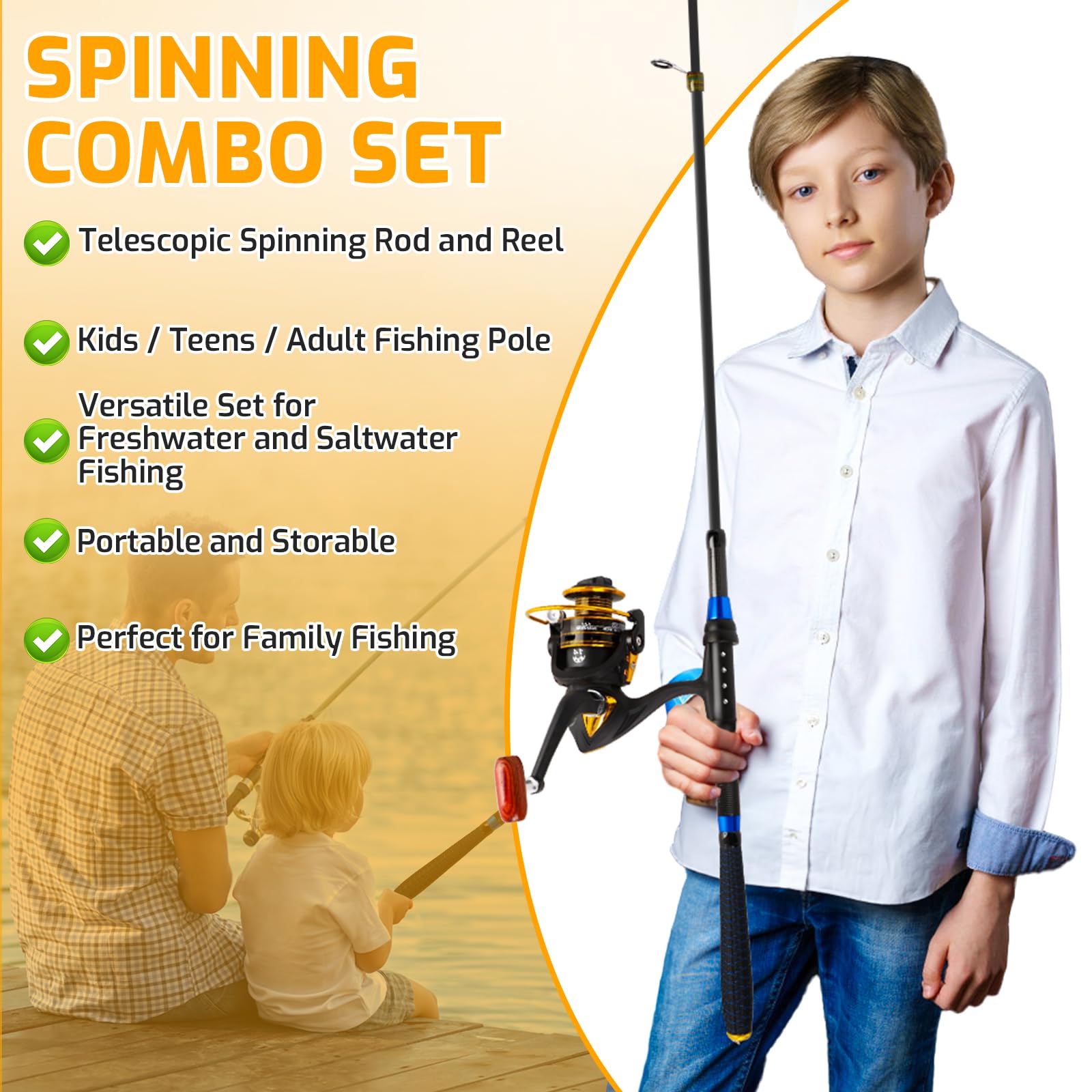 Milerong portable travel fishing rod ideal for car, boat, or backpack adventures.