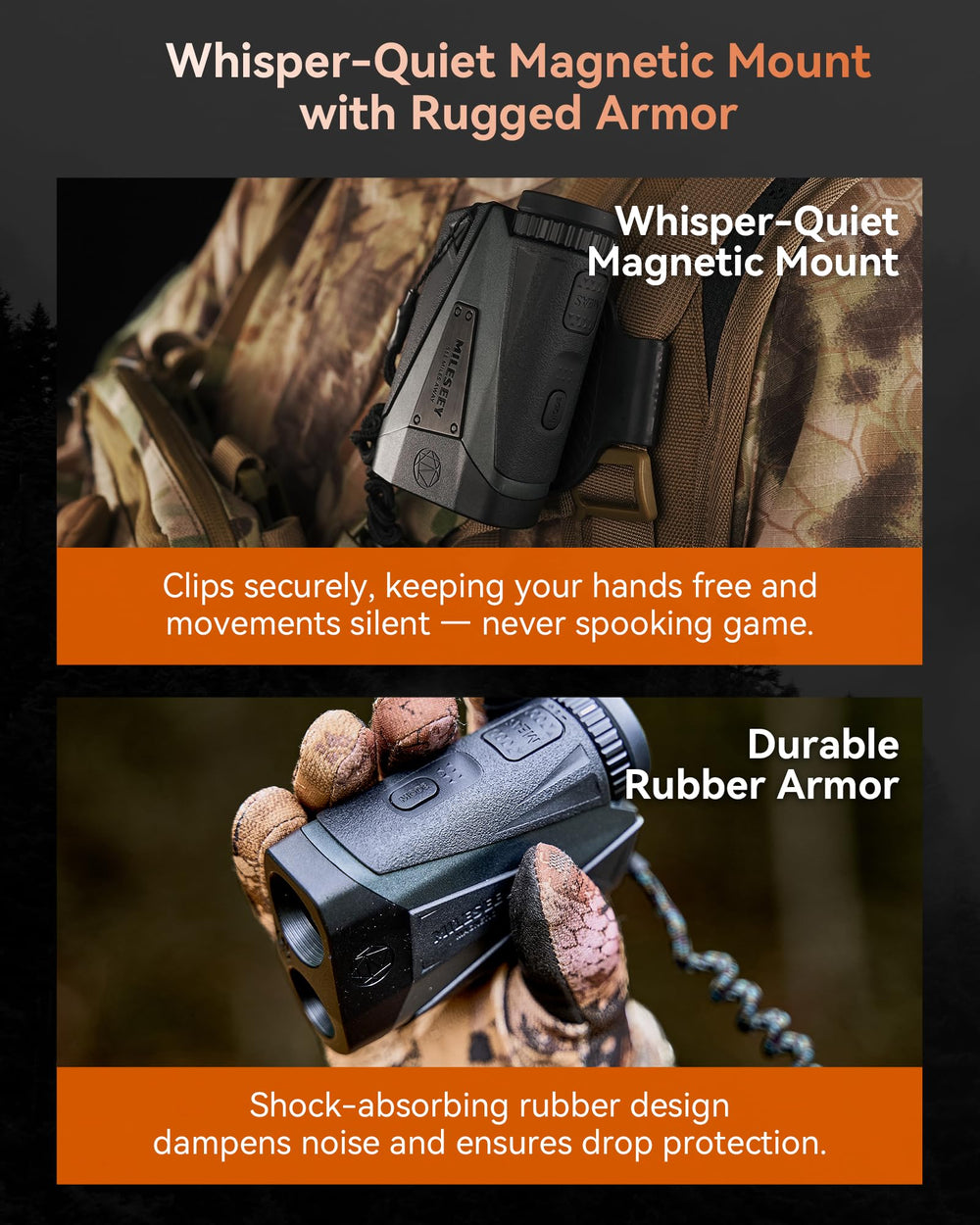 MiLESEEY rangefinder diopter and eyecup tailor focus for comfort.