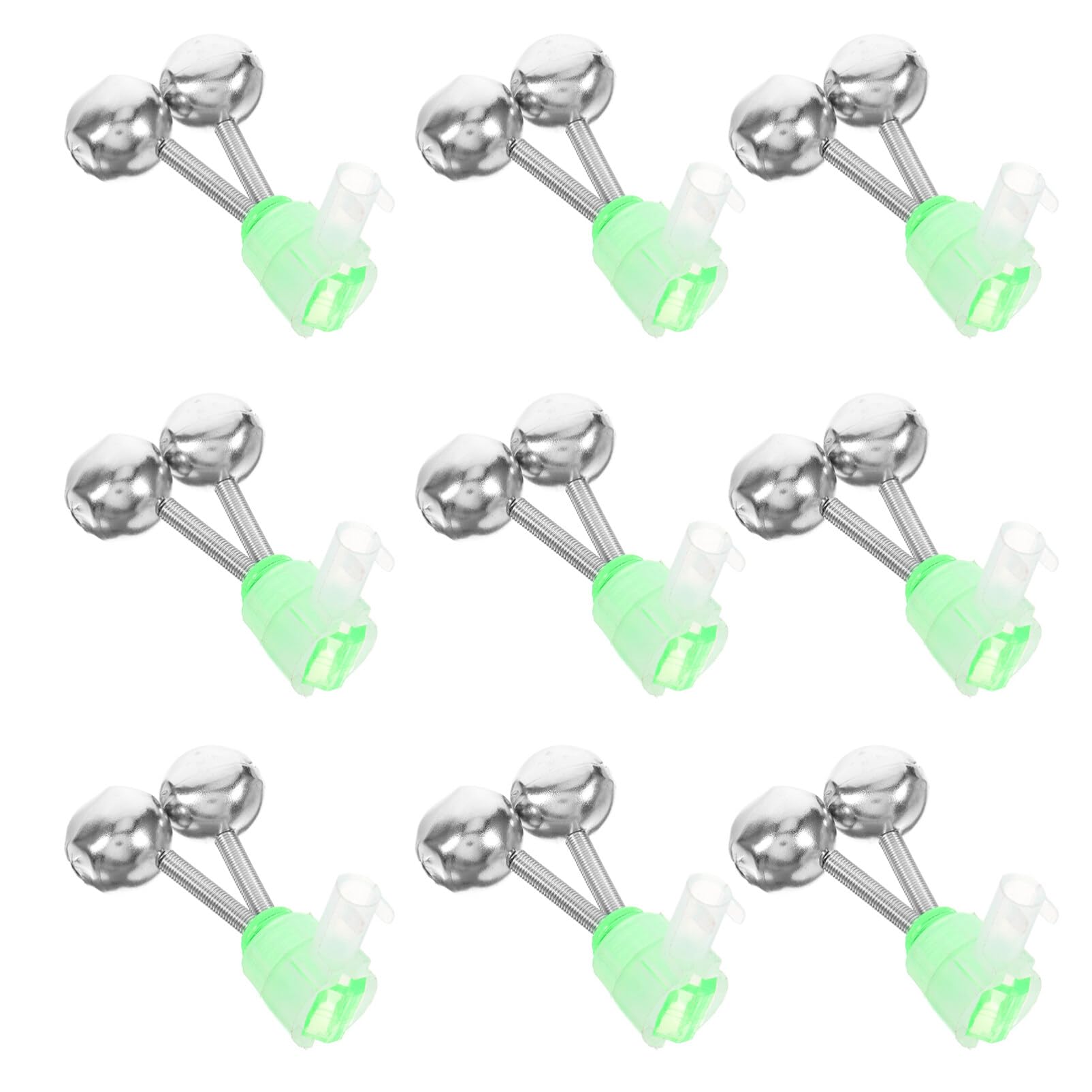 Milisten dual-ring bells green 1-97inch: quick bite alerts for night fishing.