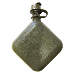 Military Issue insulated carrier in desert tan helps regulate beverage temperature.