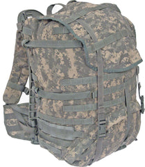 Military Outdoor Clothing GI Large ACU Rucksack with Frame, ideal for rugged camping and balanced carrying.