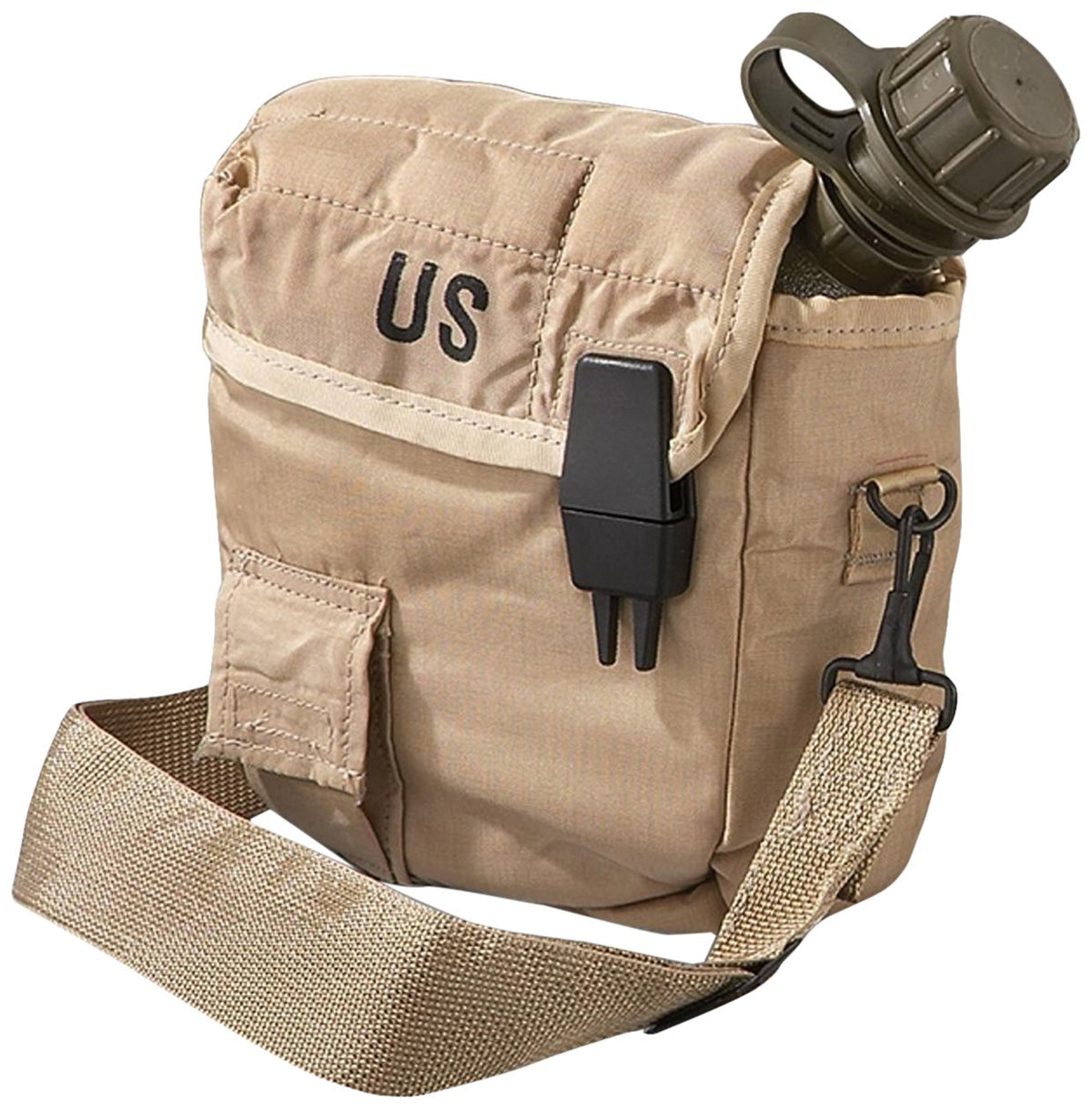 Military Outdoor Clothing K1004 olive drab canteen with desert cover for reliable field hydration.