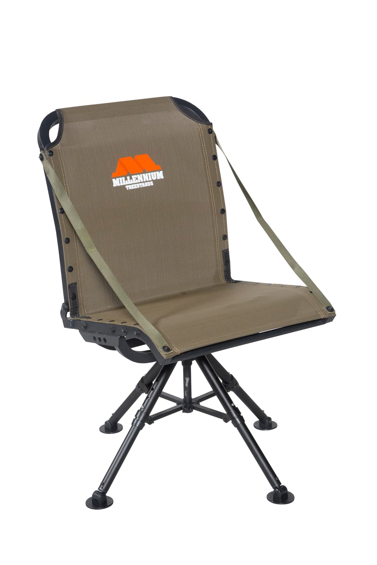 Millennium Ground Blind Chair with 360° swivel enables flexible field positioning.