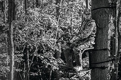 Millennium M50 ComfortMAX seat and footrest support for all-day comfort during hunts.