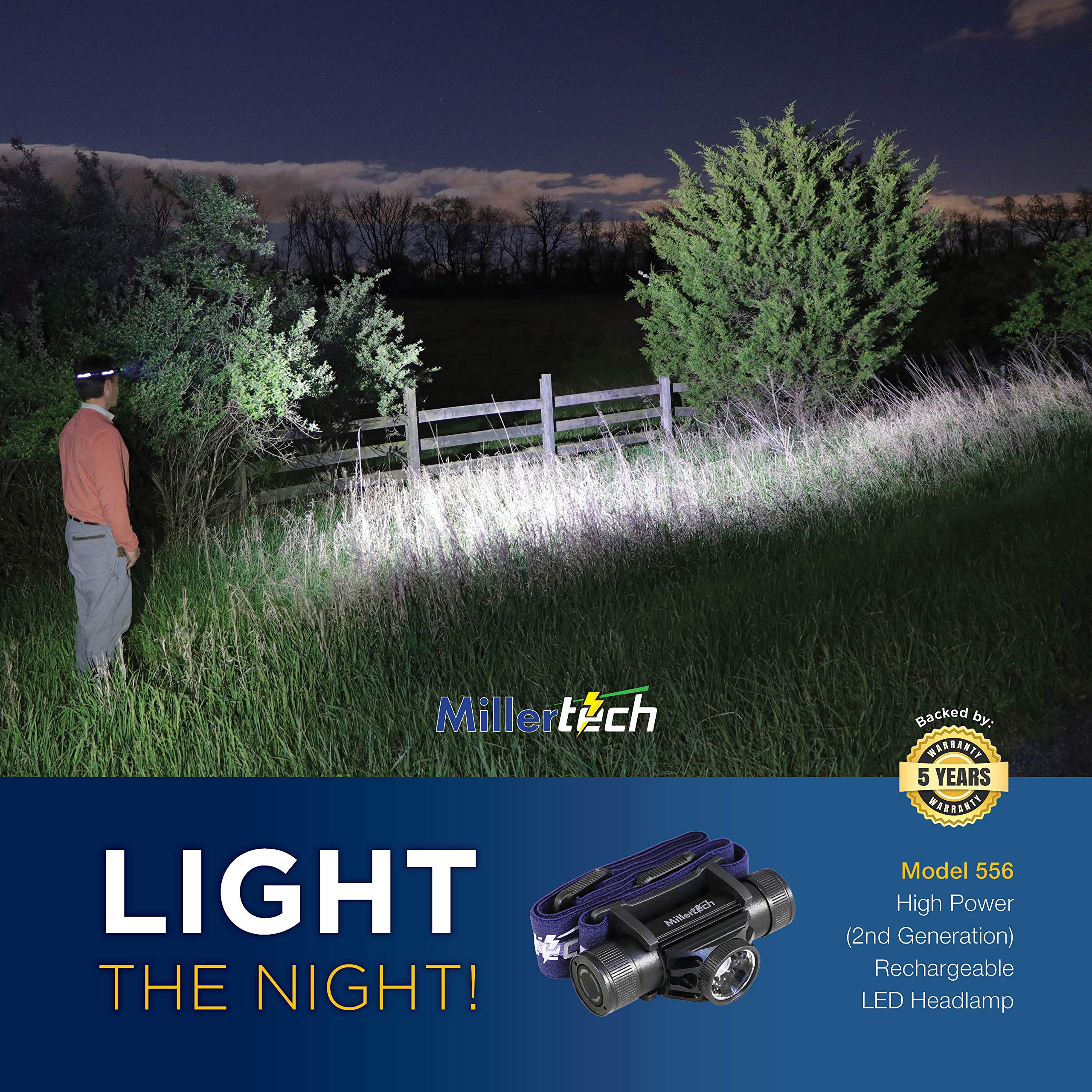 Millertech #556 headlamp IPX6 waterproofing for rain or dust
