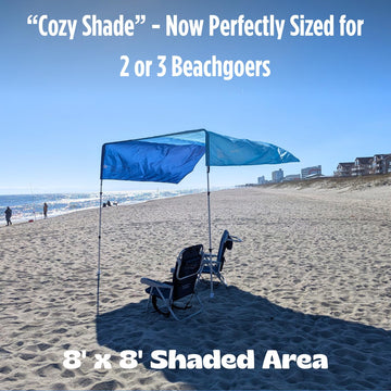 MillionShades Beach Shade Canopy 360-degree view offers open-air lounging with unobstructed sightlines