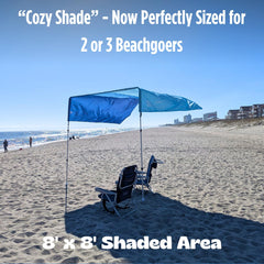 MillionShades Beach Shade Canopy 360-degree view offers open-air lounging with unobstructed sightlines