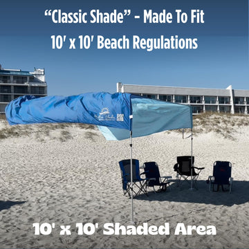 MillionShades Beach Shade Canopy 360-degree views deliver panoramic shade for seaside lounging.