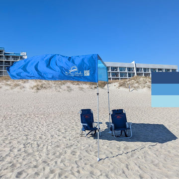 MillionShades Beach Shade Canopy cozy front view for two to three enjoying shaded ocean vibes