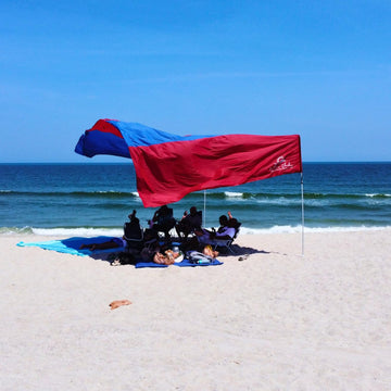 MillionShades Beach Shade Canopy Grande open 360° view for unobstructed ocean scenery