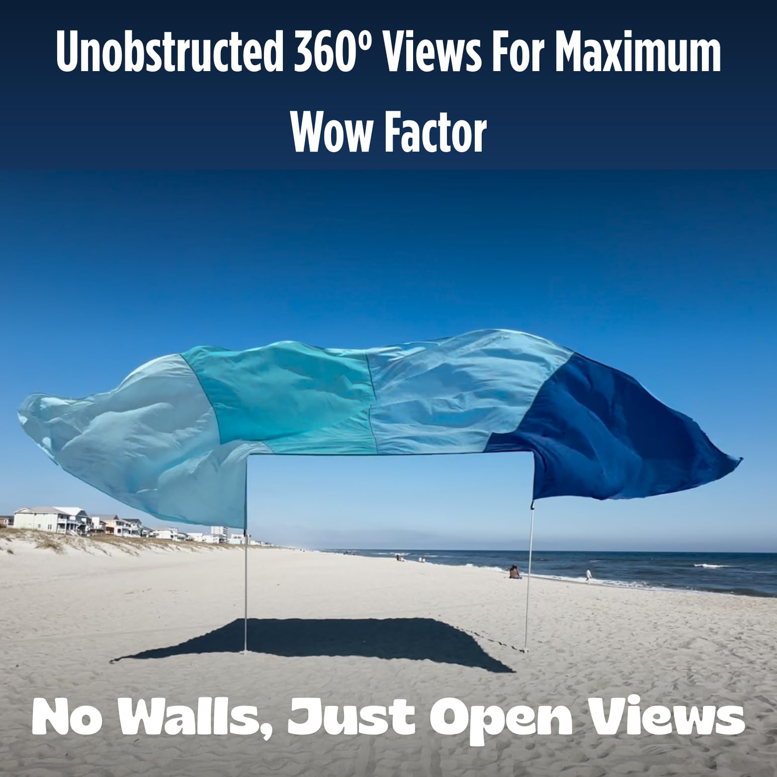 MillionShades Beach Shade Canopy UPF50 sun protection blocks UV rays for safer beach time.