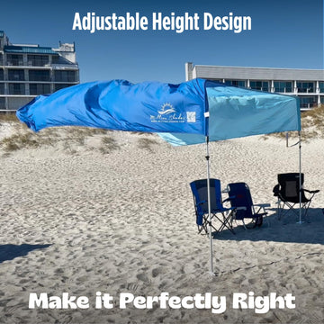 MillionShades Beach Shade Canopy windproof quiet design reduces breeze flutter during beach days.