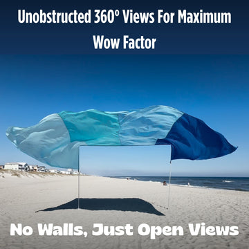 MillionShades UPF50+ Sun Protection Canopy blocks UV rays for safer beach enjoyment