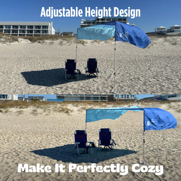 MillionShades Windproof Design Beach Shade shows stable, quiet shade during breezy beach days