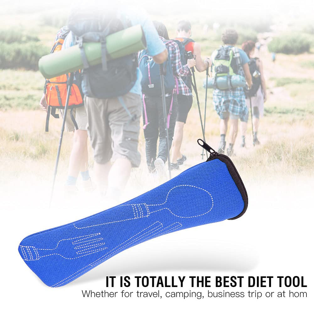 Milltrip camping cutlery fork close-up showing durable stainless steel for outdoors.