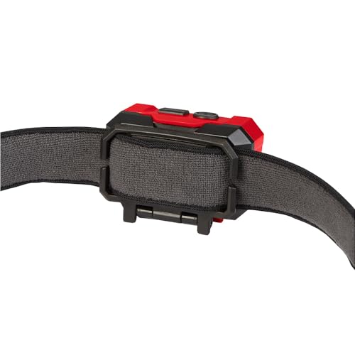 Milwaukee 2104 headlamp offers 450-lumen output for bright, precise task lighting.