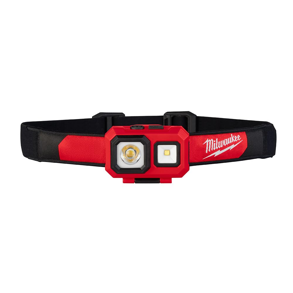 Milwaukee 2104 spot-flood headlamp in compact design for tight workspaces.