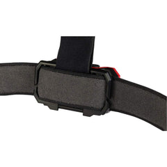Milwaukee General Purpose Headlamp clips on a hard hat for versatile use.