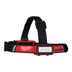 Milwaukee General Purpose Headlamp USB charging setup with REDLITHIUM battery.