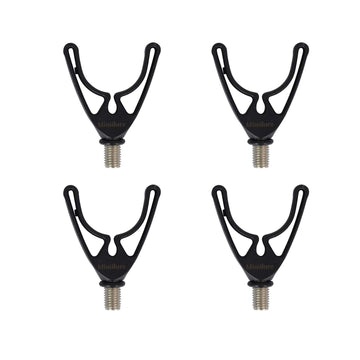 Compact 4-piece rod rest set for carp fishing