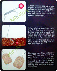 Mimilure PVA fishing bags – 100pcs, 12x16 cm size for carp and catfish rigs