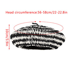 Minache crochet texture beret adds timeless style to casual outfits.