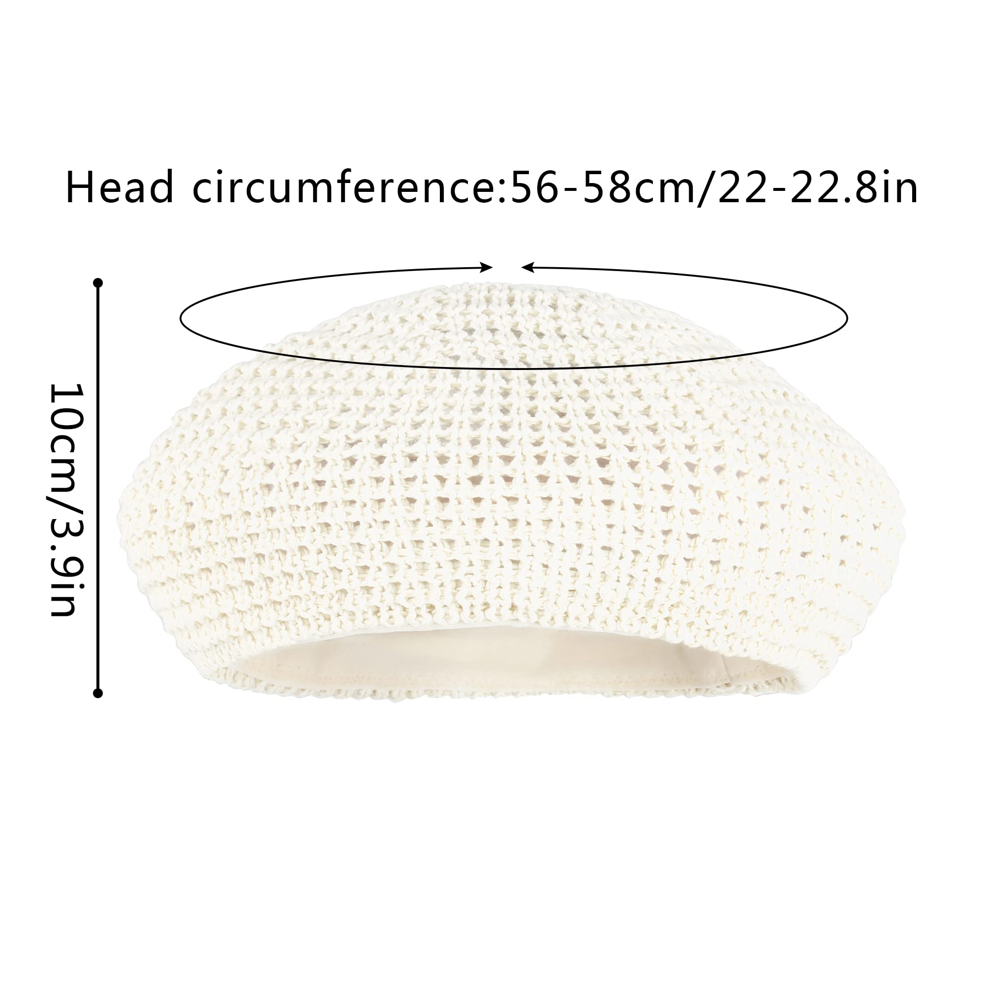 Minache beret hollow-out pattern provides breathable airflow for summer wear.