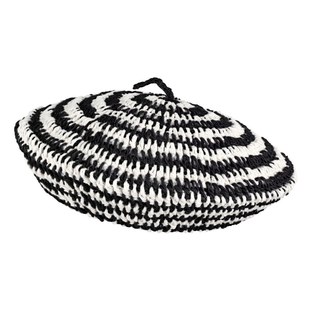 Minache beige solid color beret ideal for outdoor strolls with breathable fabric.