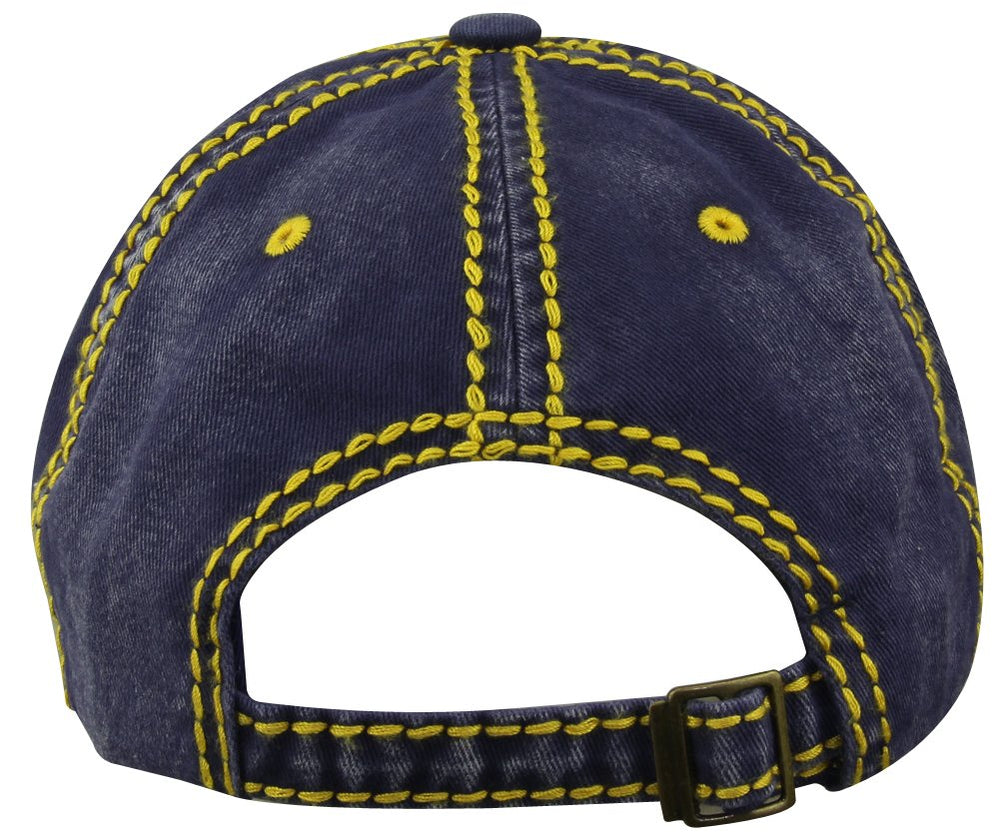 MINAKOLIFE men's baseball cap blue, eyelets, breathable design keeps you cool during outdoor activities.