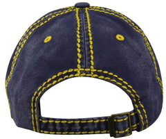 MINAKOLIFE men's baseball cap blue, eyelets, breathable design keeps you cool during outdoor activities.