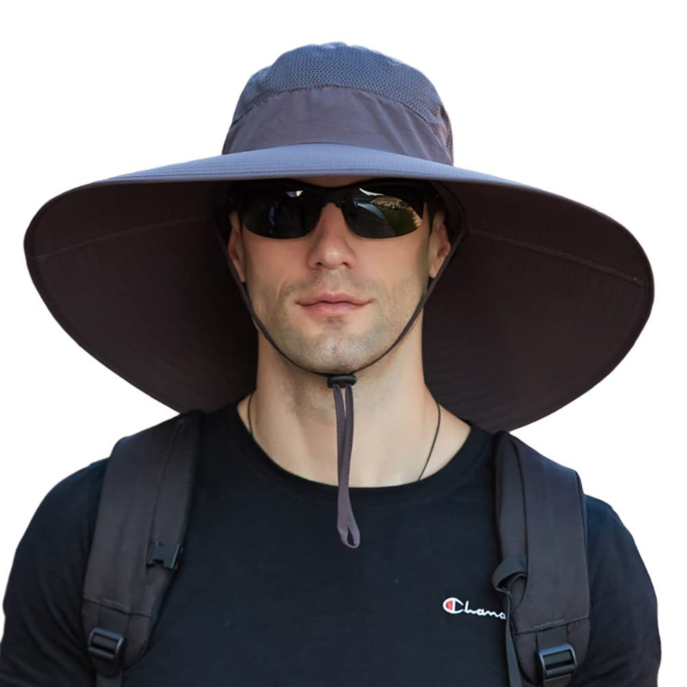 MINAKOLIFE wide brim provides generous shade for face, neck, and shoulders.