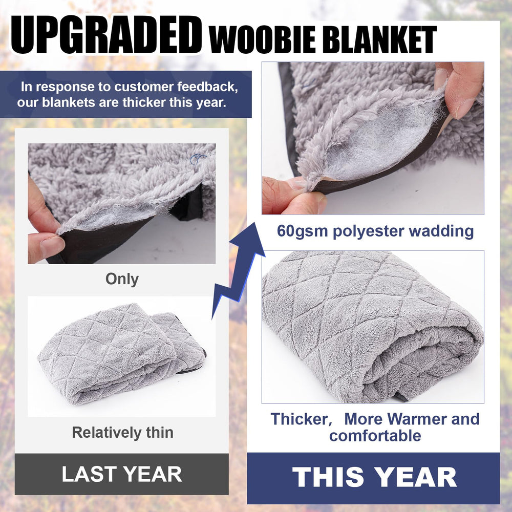 Mindsoft Woobie Blanket camo pattern 59x79 layout ideal for hunting and stadium events.