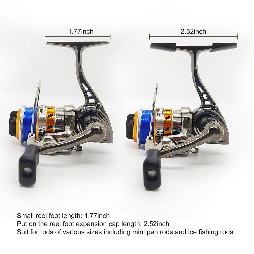 Compact portable reel suitable for raft, river, lake, and ice fishing