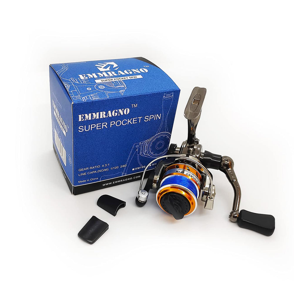 Gift-ready pocket-sized fishing reel for beginners and kids