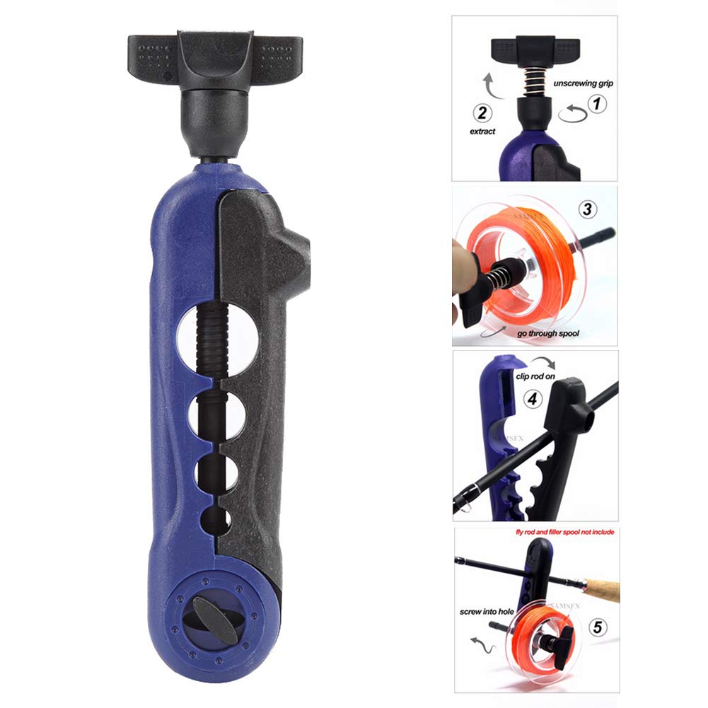 Spooler compatible with 2.0/1.35/1.0/0.7 thick rods