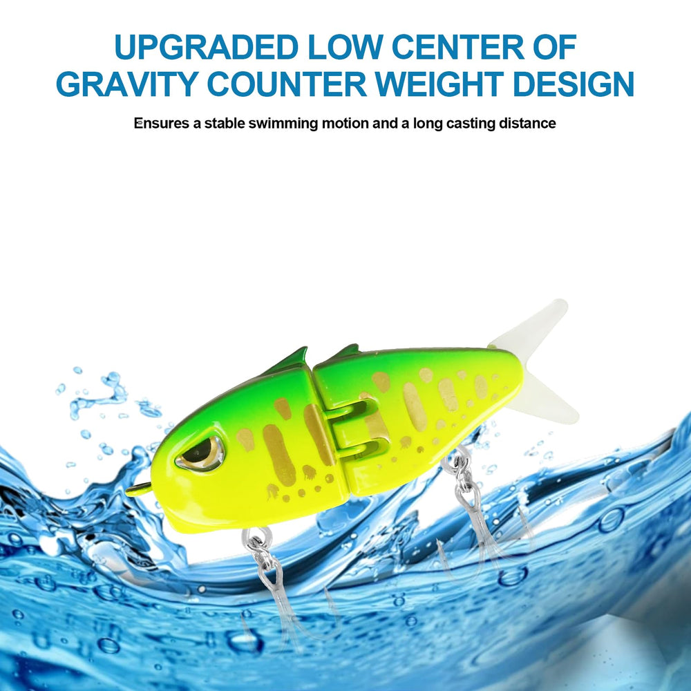 Durable ABS material multi-joint swimbaits with strong metal connections