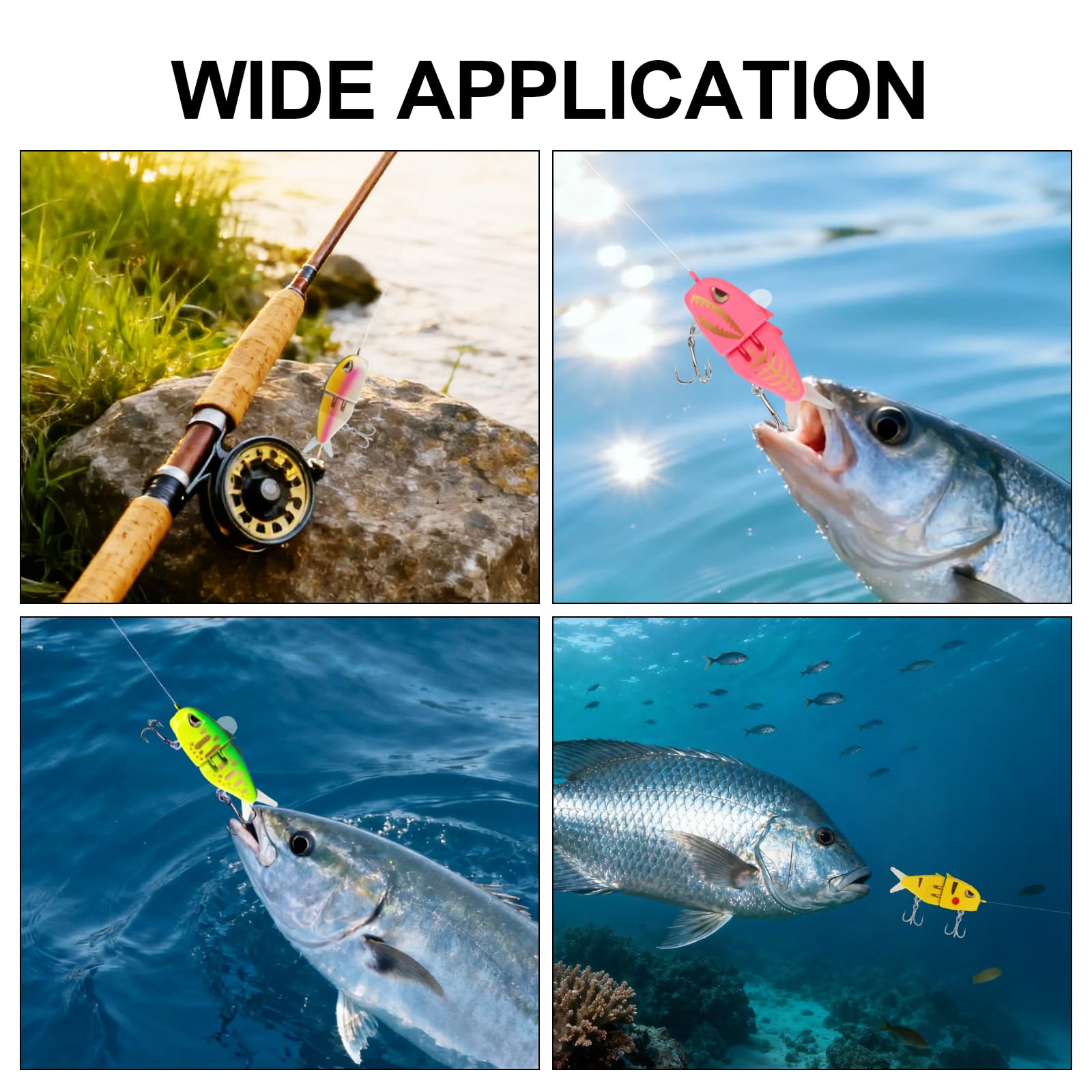 Versatile fishing lures for bass, pike, trout and more