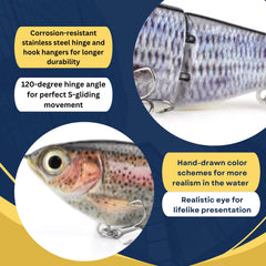 Lure in water showing action - Pinfish pattern