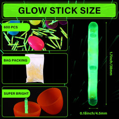 Mini glow sticks 1.5 inch bulk pack