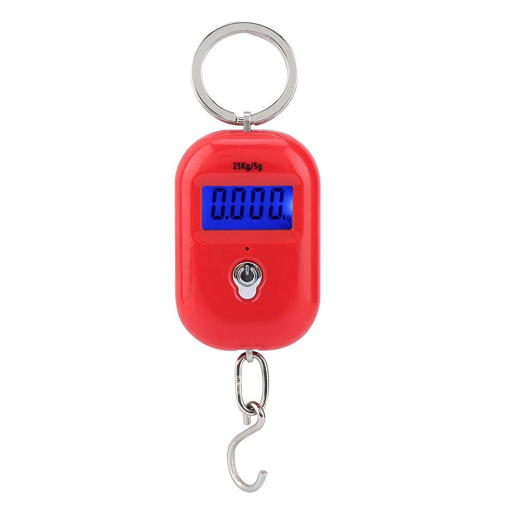 Front view of Mini Red Digital Hanging Scale