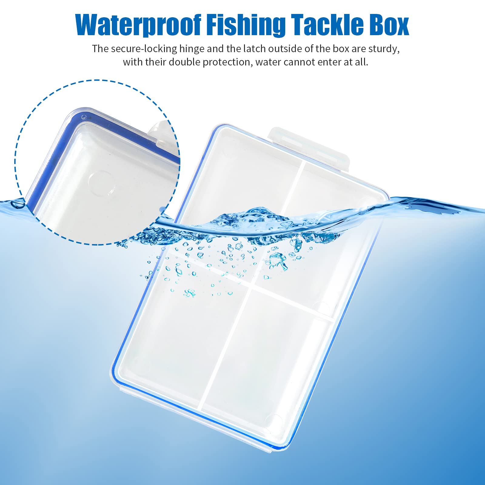 Four separate compartments for hooks, flies, beads, lures