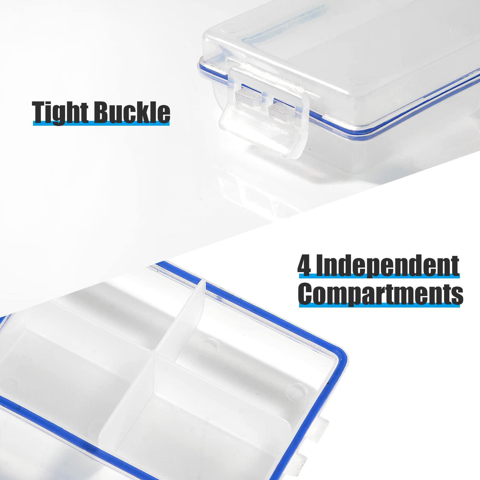Close-up of lid and blue waterproof sealing ring
